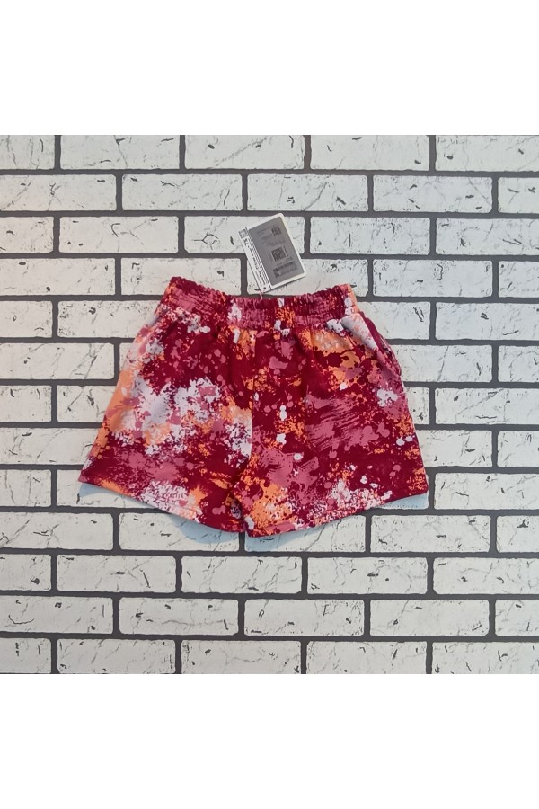 Летний яркий костюм: футболка оверсайз и шорты с высокой талией с принтом акварель   Магазин Толстовок Летний костюм: футболка оверсайз и шорты