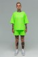 Летний костюм: Футболка оверсайз и шорты с высокой талией НЕОН Зеленый   Магазин Толстовок Женские спортивные костюмы