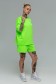 Летний костюм: Футболка оверсайз и шорты с высокой талией НЕОН Зеленый   Магазин Толстовок Женские спортивные костюмы