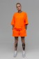  Summer suit t-shirt Neon orange XS-38-40-Woman-(Женский)    Летний костюм: Футболка оверсайз и шорты с высокой талией НЕОН Оранжевый 