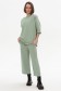  Salvia Culottes oversize shirt suit woman M-42-44-Woman-(Женский)    Костюм с кюлотами и оверсайз футболкой шалфей (светло зеленый) | Salvia Culottes suit woman 