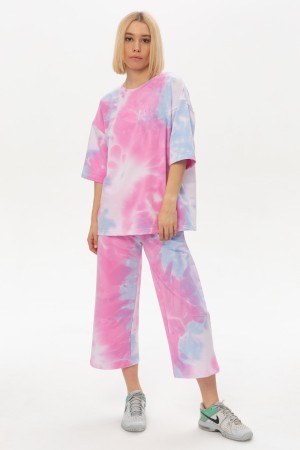 Костюм с кюлотами и оверсайз футболкой Tie Die 