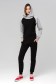  Sport Suit Summer Black Gray Woman XL-46-48-Woman-(Женский)    Женский спортивный костюм: черная худи реглан и черные брюки 
