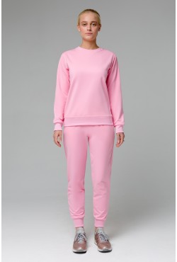 Женский розовый спортивный костюм лето 220гр/м.кв: Розовый свитшот и розовые брюки