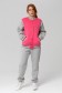 Женский спорткостюм: розовый бомбер и серые брюки XS-38-40-Woman-(Женский)    Женский спортивный костюм: розовый бомбер и серые брюки 
