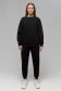  Winter Sport Suit Sweatshirt & Joggers BLACK S-40-42-Woman-(Женский)    Черный спортивный костюм женский утепленный свитшот и джоггеры 