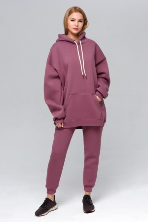 Марсала спортивный костюм оверсайз утепленный: худи oversize и брюки джоггеры