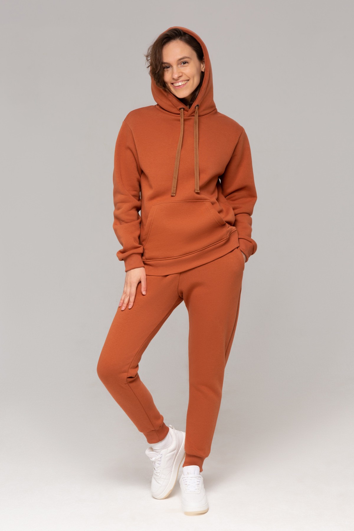 Premium sport suit Terracotta color  - Спортивный костюм Кемел цвет Терракотовый — фото 4