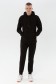  Jogging suit: Anorak zip-hoodie and Sport pans « Black » XS-44-Unisex-(Мужской)    Мужской зимний спортивный костюм черный: худи с короткой молнией-анорак и теплые спортивные брюки 