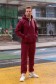  Jogging suit: Anorak zip-hoodie and Sport pants « Bordo » L-50-Unisex-(Мужской)    Мужской зимний спортивный костюм бордовый: худи с короткой молнией-анорак и теплые спортивные брюки 