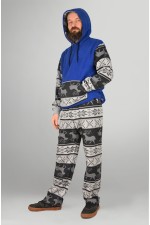 Men winter tracksuit deer print hoodie 5XL-60-Unisex-(Мужской)    Мужской зимний спортивный костюм утепленный: худи и брюки с принтом олени 