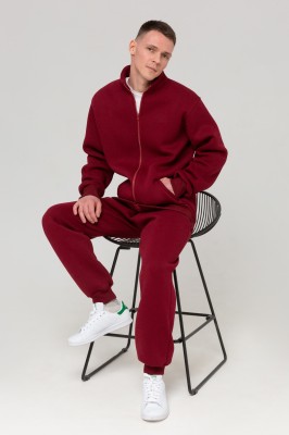 Спортивные костюмы с молнией - олимийка теплая из футера и спортивные брюки - стильный мужской костюм на зиму оптом