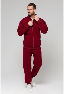 Мужской зимний спортивный костюм бордовый : Олимпийка + штаны 