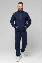 Мужской зимний спортивный костюм темно-синий: Олимпийка + брюки спортивные