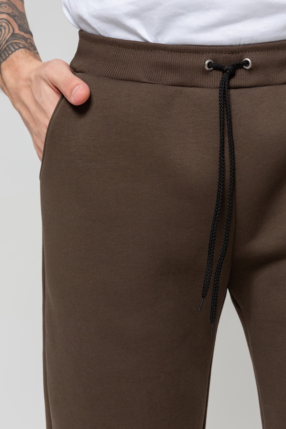 Спортивный костюм хаки худи и брюки премиум утепленные | Premium tracksuit khaki color — фото 6