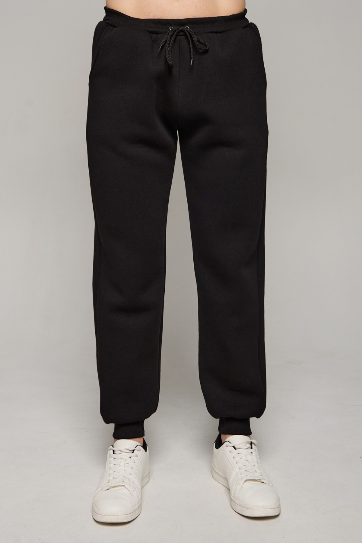 Спортивный костюм черный худи и брюки премиум утепленные | Premium tracksuit Black color — фото 10
