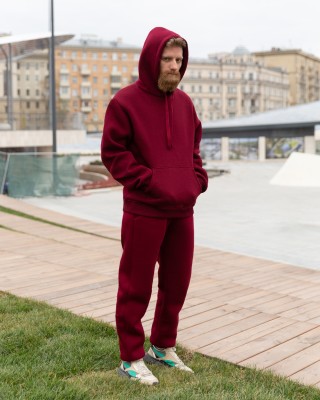 Зимний спортивный костюм из футера утепленный