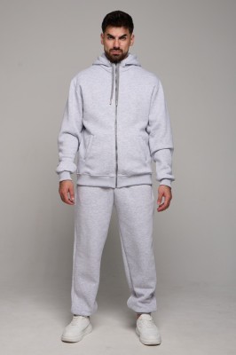 Спортивный костюм с зип худи серый - закажи онлайн с доставкой. Однотонные костюмы под печать и вышивку