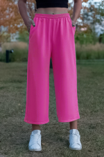  Culottes fuchsia 320 XS-38-40-Woman-(Женский)    Теплые брюки кюлоты женские фуксия демисезон 
