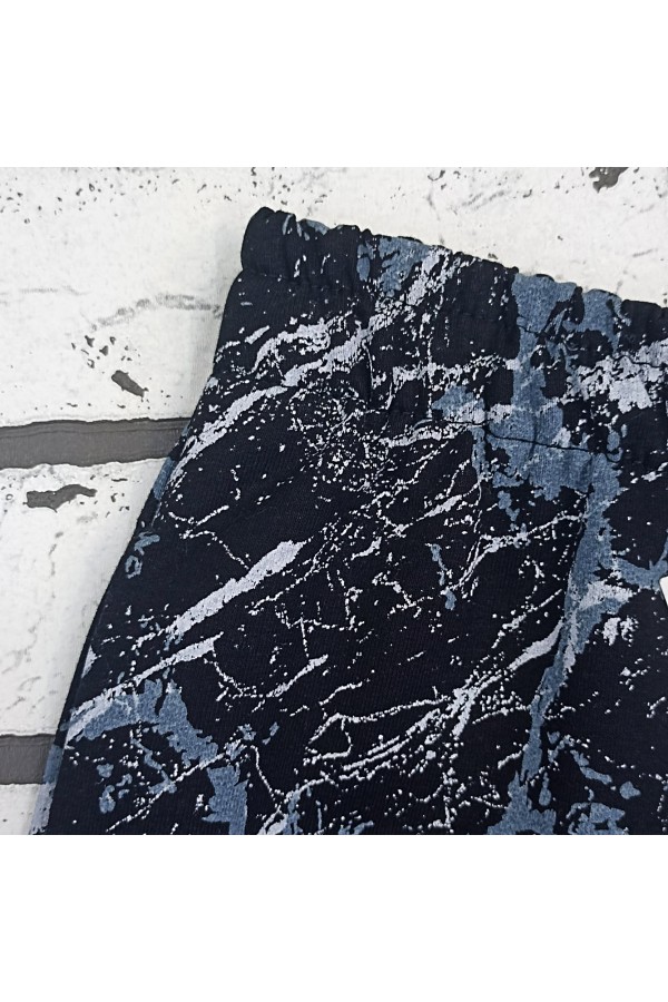 Брюки кюлоты женские с принтом темный мрамор   Магазин Толстовок Кюлоты летние 240 гр/м