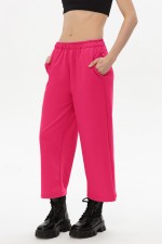  Culottes neon pink summer 3XL-50-52-Woman-(Женский)    Брюки кюлоты неоновые розовые женские летние 