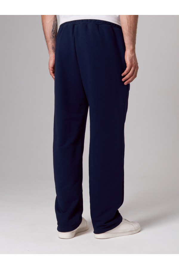 Мужские плотные спортивные брюки демисезонные basic темно-синие   Магазин Толстовок Спортивные брюки мужские демисезонные с подгибом снизу BASIC
