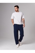 Мужские плотные спортивные брюки демисезонные basic темно-синие   Магазин Толстовок Спортивные брюки мужские демисезонные с подгибом снизу BASIC