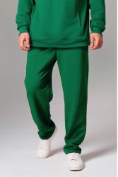 Мужские плотные спортивные брюки демисезонные basic ярко-зеленые