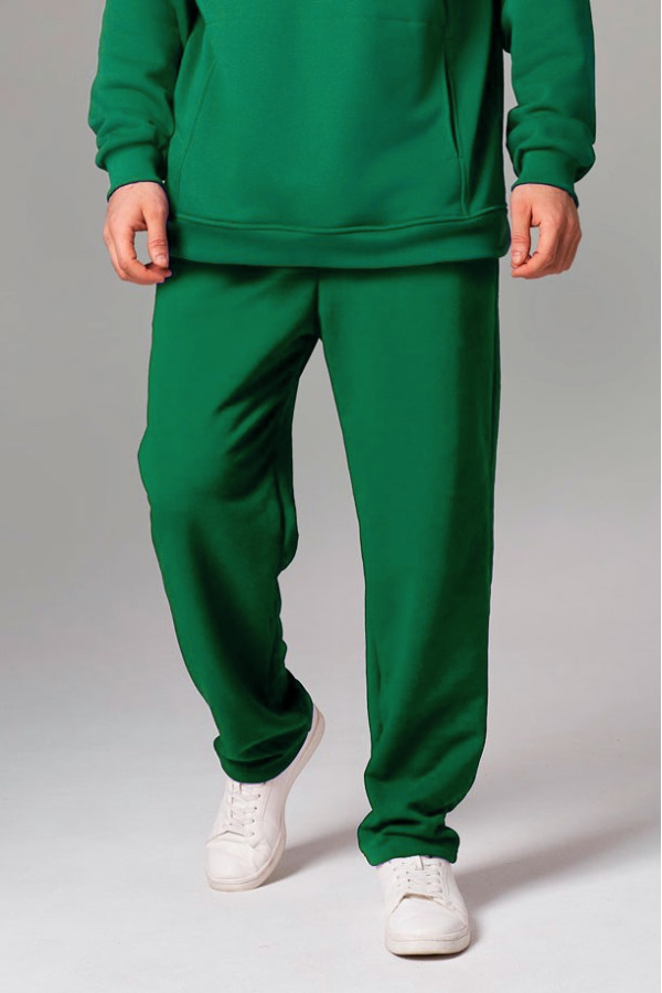  Premium Sports Pants green man dg basic XS-44-Unisex-(Мужской)    Мужские плотные спортивные брюки демисезонные basic ярко-зеленые 