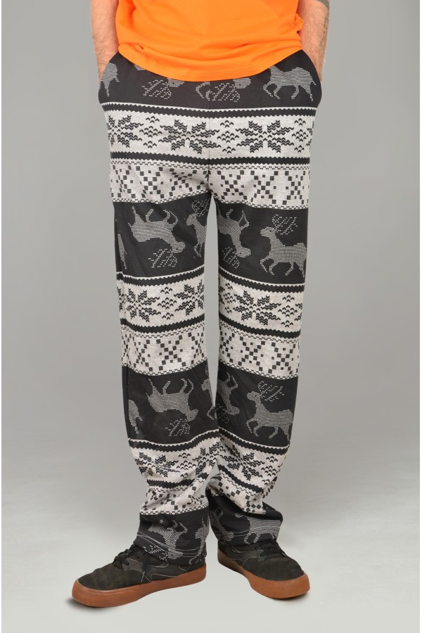 Мужские плотные спортивные брюки демисезонные/зимние basic с принтом Олени   Магазин Толстовок Спортивные брюки мужские демисезонные с подгибом снизу BASIC