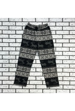 Мужские плотные спортивные брюки демисезонные/зимние basic с принтом Олени