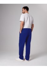 Мужские плотные спортивные брюки демисезонные basic ярко-синие (василек)   Магазин Толстовок Спортивные брюки мужские демисезонные с подгибом снизу BASIC