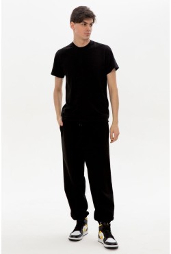 Мужские спортивные брюки черные демисезонные 320 гр/м