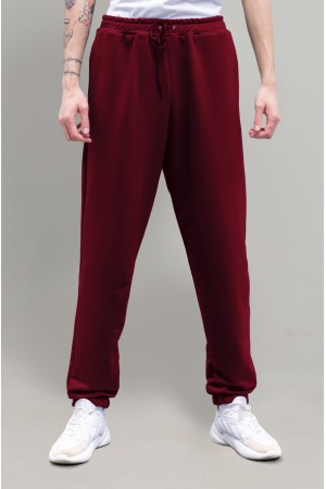 Мужские спортивные брюки бордовые демисезонные 320 гр/м