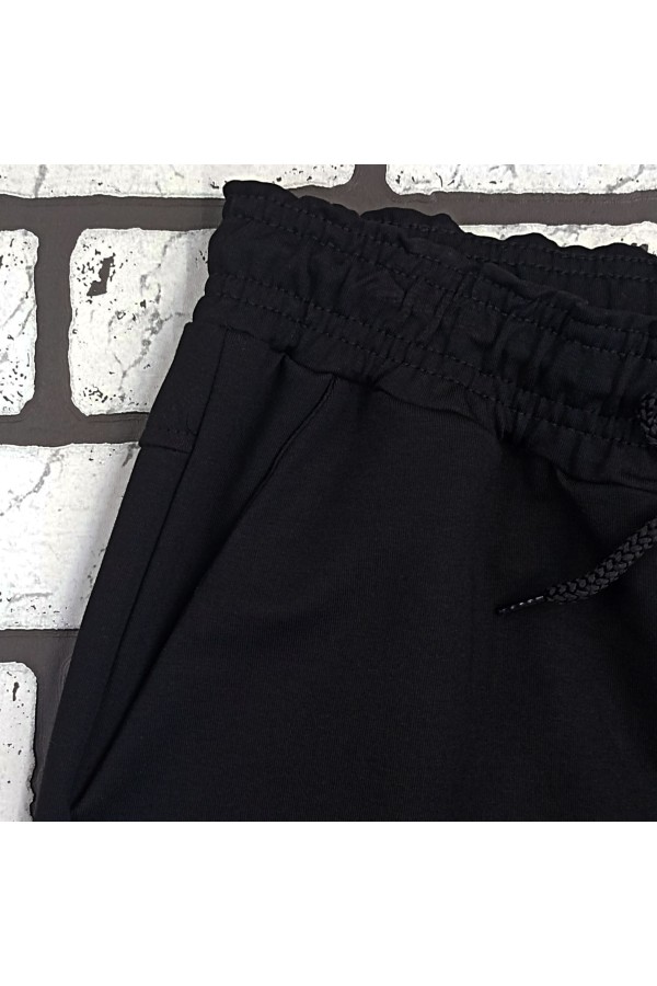 Черные мужские спортивные брюки трикотажные на лето   Магазин Толстовок МУЖСКИЕ Спортивные брюки летние 240гр/м.кв 