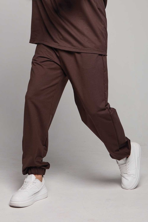  Brown man sport pants summer joggers 4XL-58-Unisex-(Мужской)    Коричневые мужские спортивные брюки трикотажные на лето 