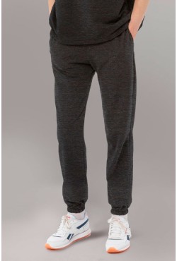 Мужские спортивные брюки летние тёмно-серые меланж оттенок антрацит