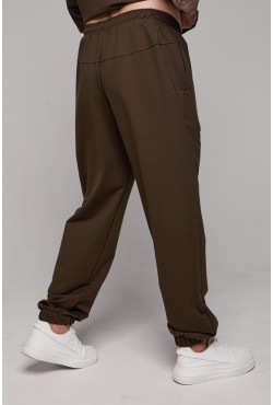 Мужские спортивные брюки хаки трикотажные на лето