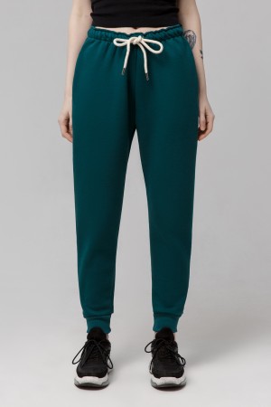 Джоггеры женские цвет морская глубина утепленные спортивные брюки с начесом