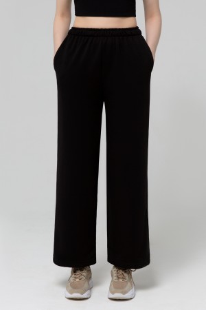 Брюки палаццо женские черные