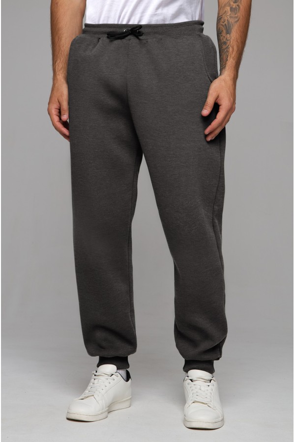  Premium sports pants anthracite man XS-44-Unisex-(Мужской)    Мужские спортивные брюки антрацит (темно-серый меланж) утепленные зимние 320гр 