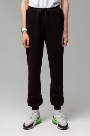 Мужские спортивные брюки черные утепленные зимние 330гр