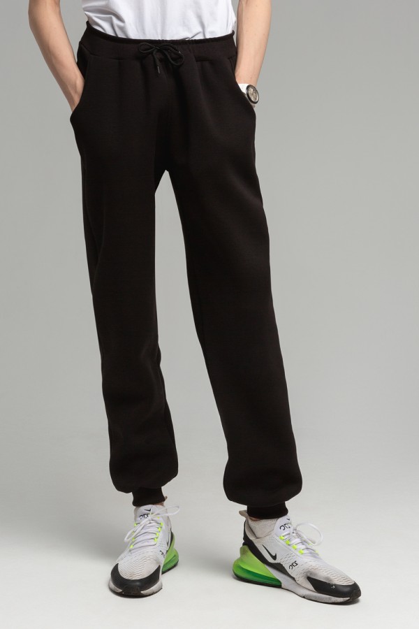 Мужские спортивные брюки черные утепленные зимние 330гр   Магазин Толстовок Теплые спортивные брюки с начесом МУЖСКИЕ
