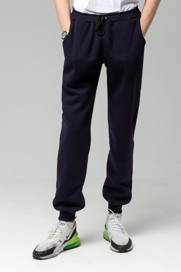  Premium Sports Pants DARK INDIGO man L-50-Unisex-(Мужской)    Мужские спортивные брюки темно-синие утепленные зимние 330гр 