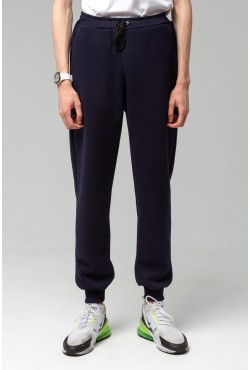 Мужские спортивные брюки темно-синие утепленные зимние 330гр