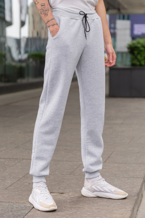  Sweatpants Gray MAN 330 M-48-Unisex-(Мужской)    Серые мужские спортивные брюки с начесом утепленные зимнее 330гр 