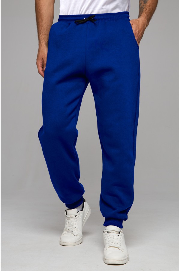  Premium sports pants royal blue man XS-44-Unisex-(Мужской)    Мужские спортивные брюки ярко-синие (васильковые) утепленные зимние 320гр 