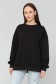  Black sweatshirt oversize DG XS-44-Unisex-(Женский)    Свитшот оверсайз черный без начеса петельный 