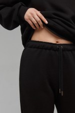 Женский черный свитшот с начесом утепленный   Магазин Толстовок Зимние свитшоты с начесом 320 гр/м однотонные ЖЕНСКИЕ