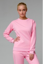 Тонкий женский розовый свитшот летний 240гр/м2